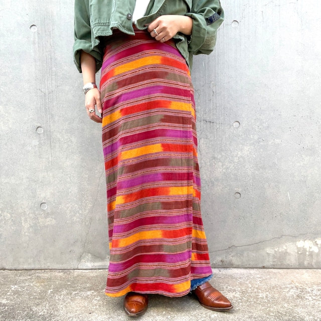 Jaspe Skirt #1／グアテマラ コルテ 巻きスカート 絣 織り