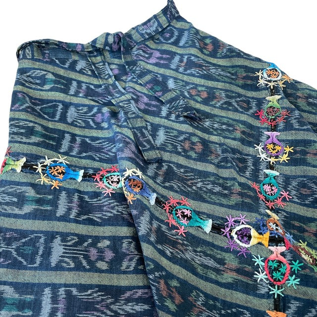 Indigo Skirt Corte #11／グアテマラ コルテ 藍染 スカート 刺繍 民族衣装