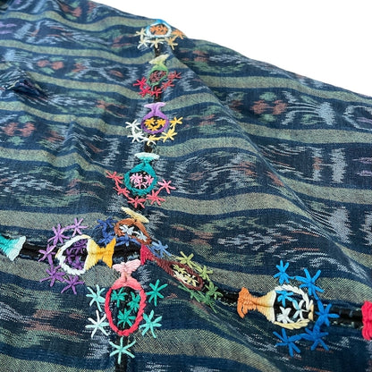 Indigo Skirt Corte #11／グアテマラ コルテ 藍染 スカート 刺繍 民族衣装