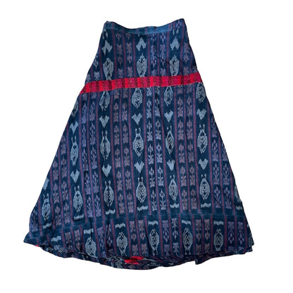 Indigo Skirt Corte #10／グアテマラ コルテ 藍染 スカート 刺繍 民族衣装