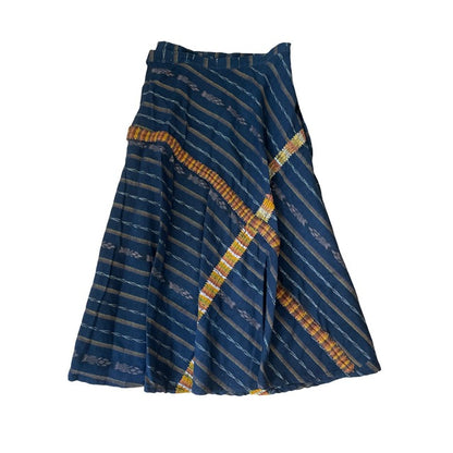 Indigo Skirt Corte #4／グアテマラ コルテ 藍染 スカート 刺繍 民族衣装