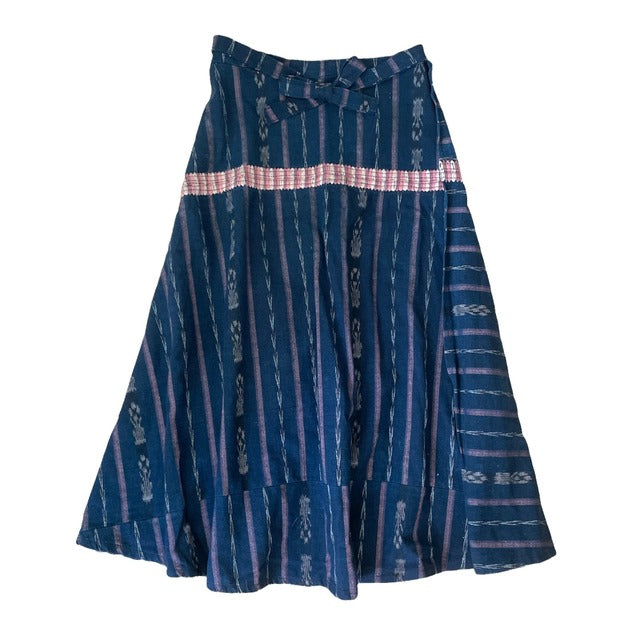 Indigo Skirt Corte #3／グアテマラ コルテ 藍染 スカート 刺繍 民族衣装