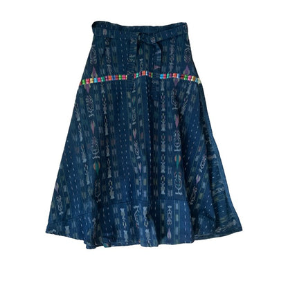 Indigo Skirt Corte #1／グアテマラ コルテ 藍染 スカート 刺繍 民族衣装