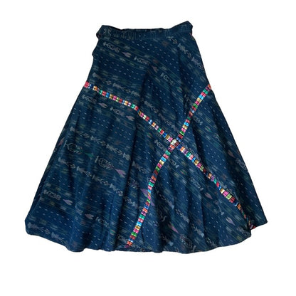 Indigo Skirt Corte #1／グアテマラ コルテ 藍染 スカート 刺繍 民族衣装