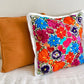 Flower Embroidery Cushion Cover G (50×50㎝)／グアテマラ 刺繍 クッションカバー 花