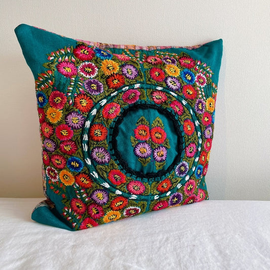 Vintage Huipil Cushion Cover B (45×45㎝)／グアテマラ ウィピル クッションカバー