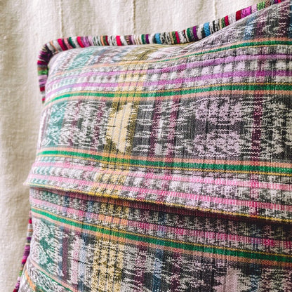 Huipil Cushion Cover #17 (40×40㎝)／グアテマラ ウィピル クッションカバー