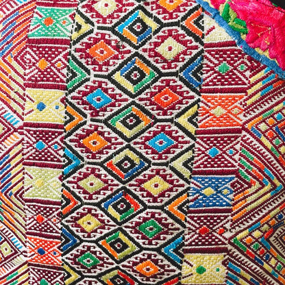 Huipil Cushion Cover #17 (40×40㎝)／グアテマラ ウィピル クッションカバー