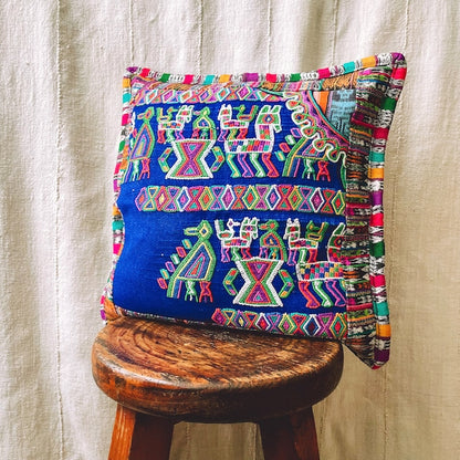 Huipil Cushion Cover #14 (40×40㎝)／グアテマラ ウィピル クッションカバー