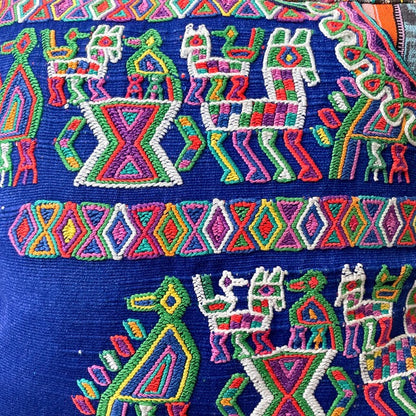 Huipil Cushion Cover #14 (40×40㎝)／グアテマラ ウィピル クッションカバー