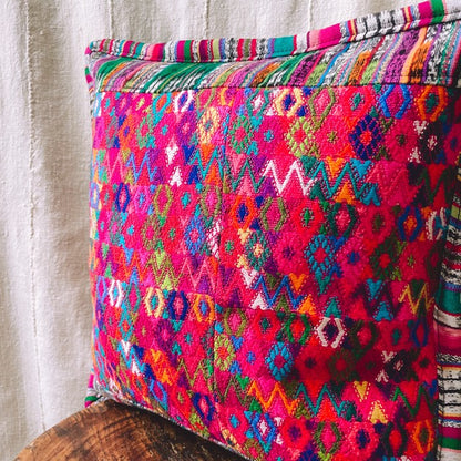 Huipil Cushion Cover #8 (40×40㎝)／グアテマラ ウィピル クッションカバー