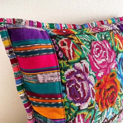 Huipil Cushion Cover #2 (45×45㎝)／グアテマラ ウィピル クッションカバー