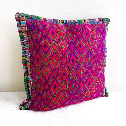 Huipil Cushion Cover #6 (50×50㎝)／グアテマラ ウィピル クッションカバー