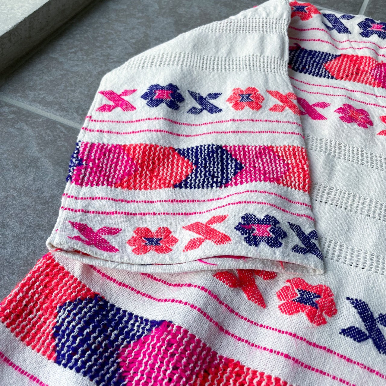 Mexican Embroidery Blouse #2／メキシコ 刺繍 フリンジ ブラウス トップス