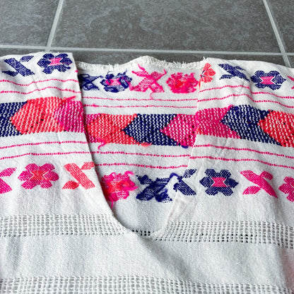 Mexican Embroidery Blouse #2／メキシコ 刺繍 フリンジ ブラウス トップス