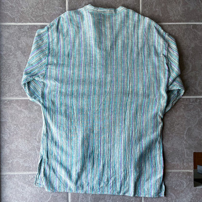 Striped Shirt #2／ネパール コットン ストライプ シャツ トップス