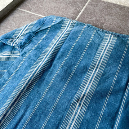 Guatemalan Indigo Blouse #3／グアテマラ ウィピル 刺繍 織り ブラウス トップス