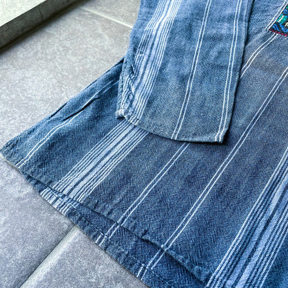 Guatemalan Indigo Blouse #2／グアテマラ ウィピル 刺繍 織り ブラウス トップス