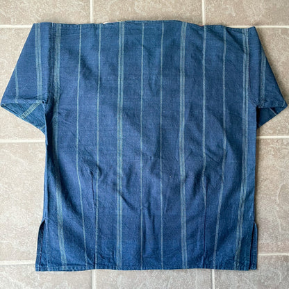 Guatemalan Indigo Blouse #1／グアテマラ ウィピル 刺繍 織り ブラウス トップス