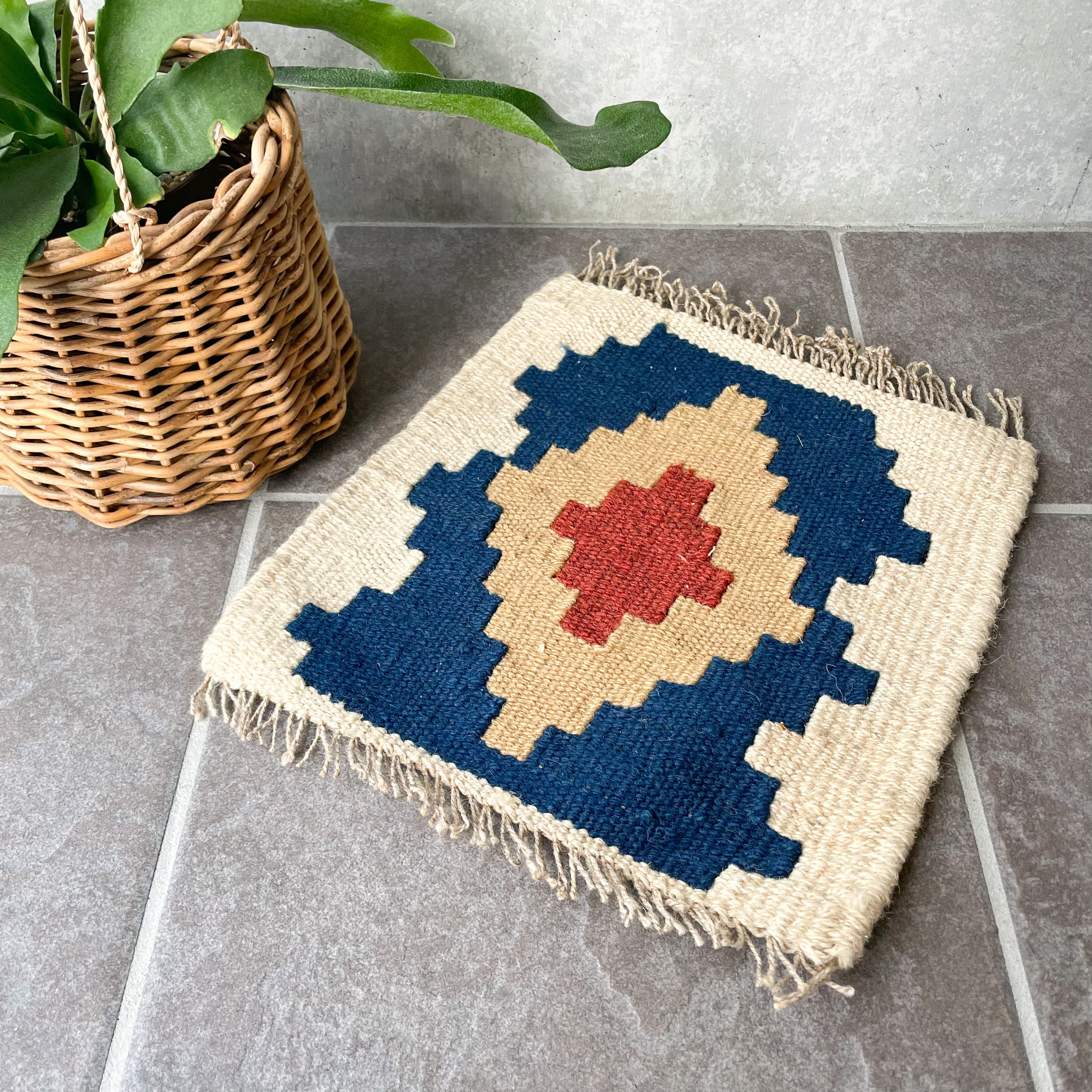 Old Kilim Mini Rug #2／オールド キリム ミニ ラグ 絨毯 – SEED OF LOVE