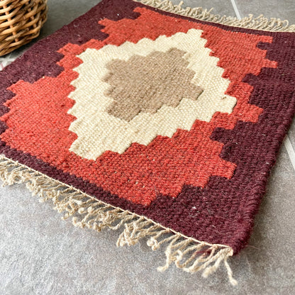 Old Kilim Mini Rug #3／オールド キリム ミニ ラグ 絨毯