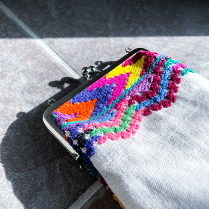 Guatemalan Huipil Mini Bag #4／グアテマラ ウィピル がま口バッグ ポシェット スマホケース