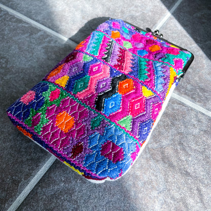 Guatemalan Huipil Mini Bag #4／グアテマラ ウィピル がま口バッグ ポシェット スマホケース