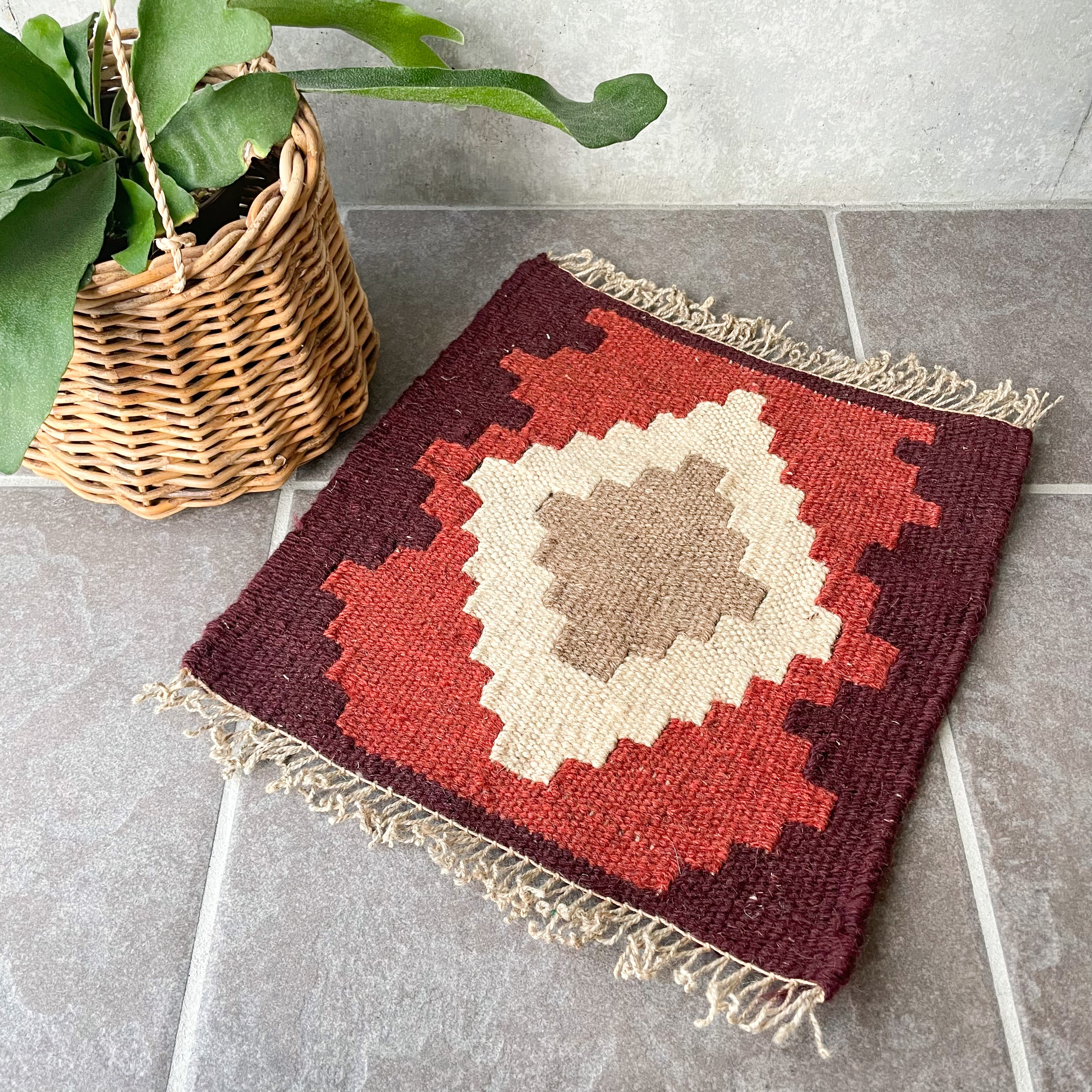 Old Kilim Mini Rug #3／オールド キリム ミニ ラグ 絨毯 – SEED OF LOVE