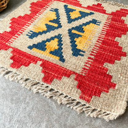 Old Kilim Mini Rug #9／オールド キリム ミニ ラグ 絨毯