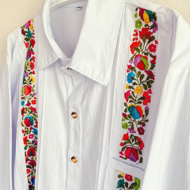 San Antonino Shirt B／サンアントニーノ メキシコ刺繍 シャツ