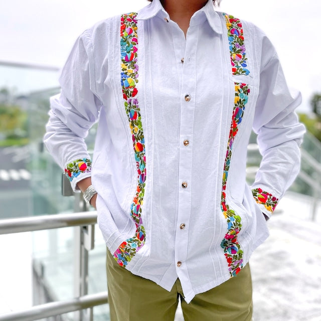 San Antonino Shirt C／サンアントニーノ メキシコ刺繍 シャツ
