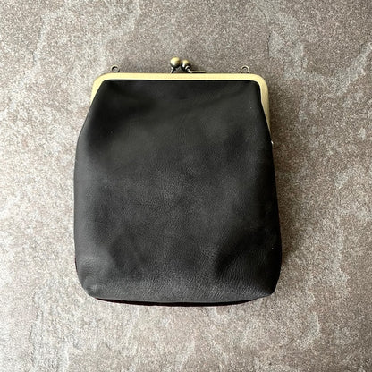Oaxaca Huipil × Leather Mini Bag／メキシコ刺繍 がま口バッグ ポシェット