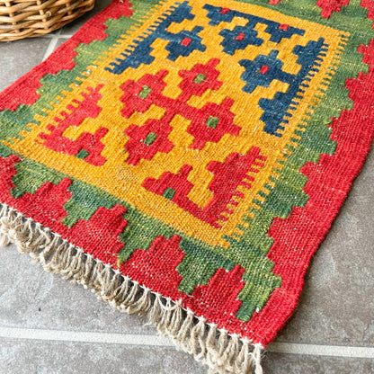 Old Kilim Mini Rug #10／オールド キリム ミニ ラグ 絨毯