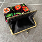 Oaxaca Huipil × Leather Mini Bag／メキシコ刺繍 がま口バッグ ポシェット