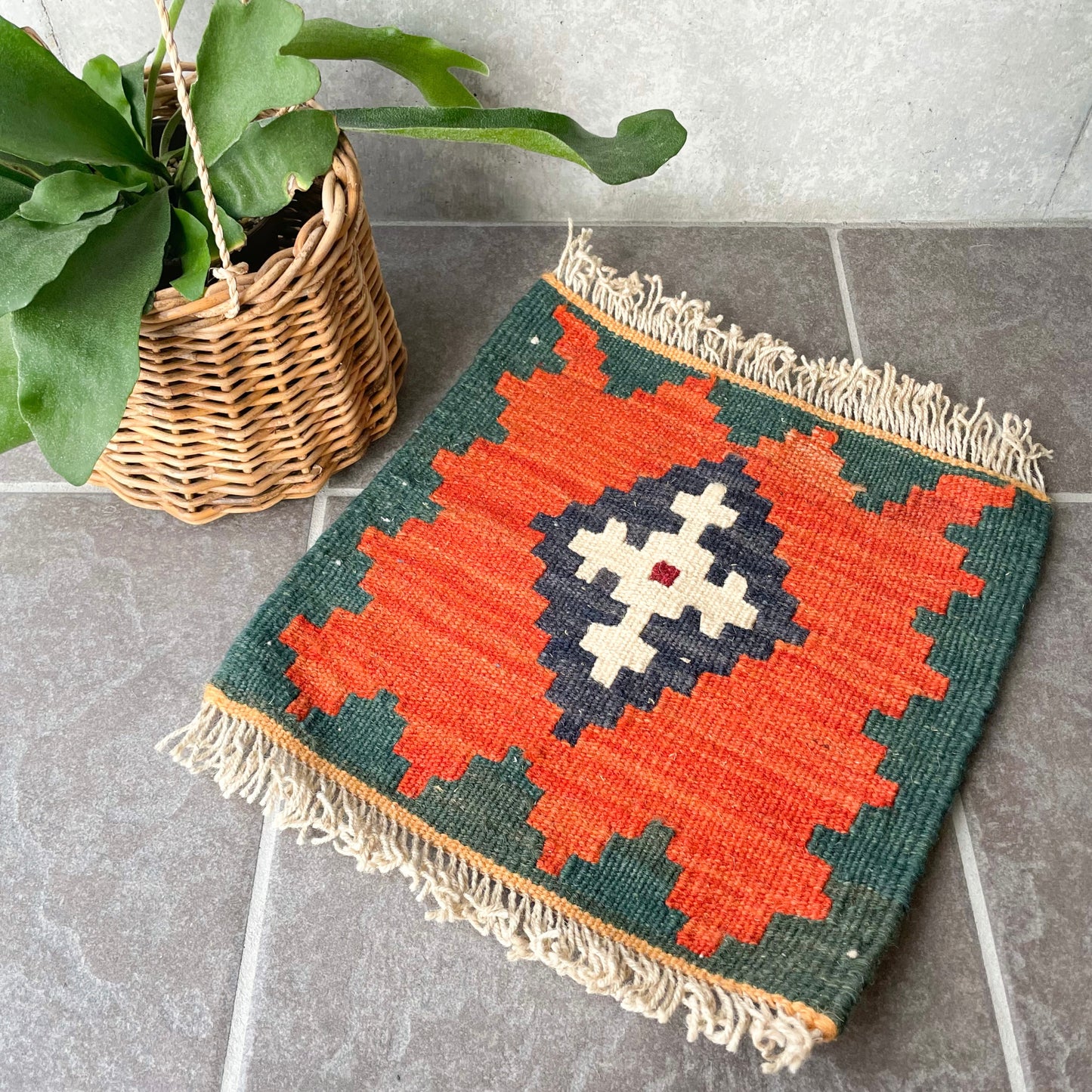 Old Kilim Mini Rug #5／オールド キリム ミニ ラグ 絨毯